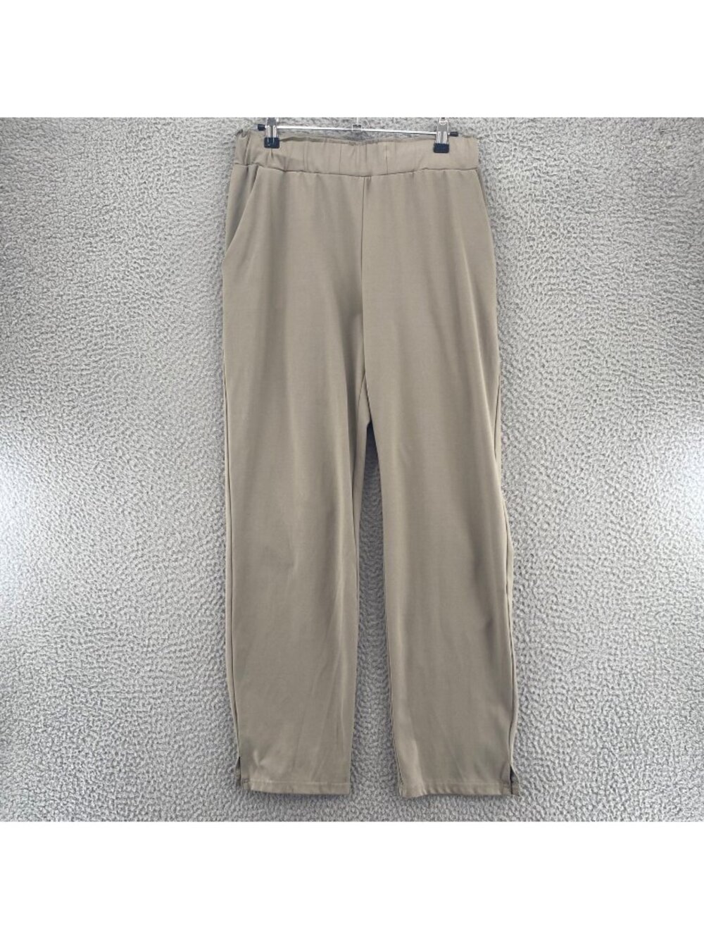 JOIE Pants Womens Medium Grey Ruched Waist Stretch Knit Pull On Pockets Tapered